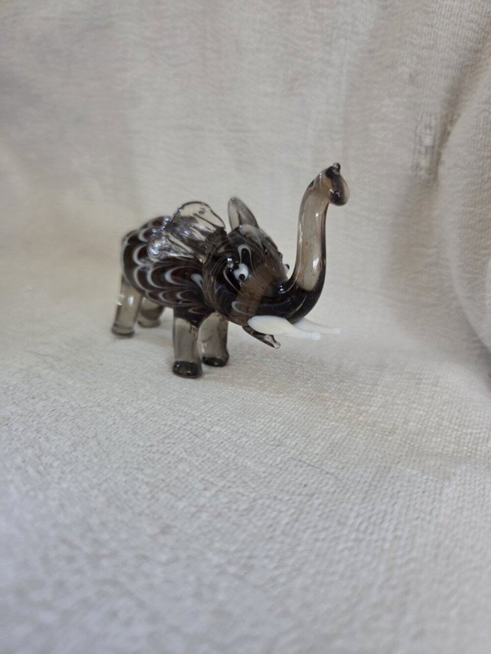 Fitz & Floyd Glass Menagerie Series Elephant Blown Glass Vintage